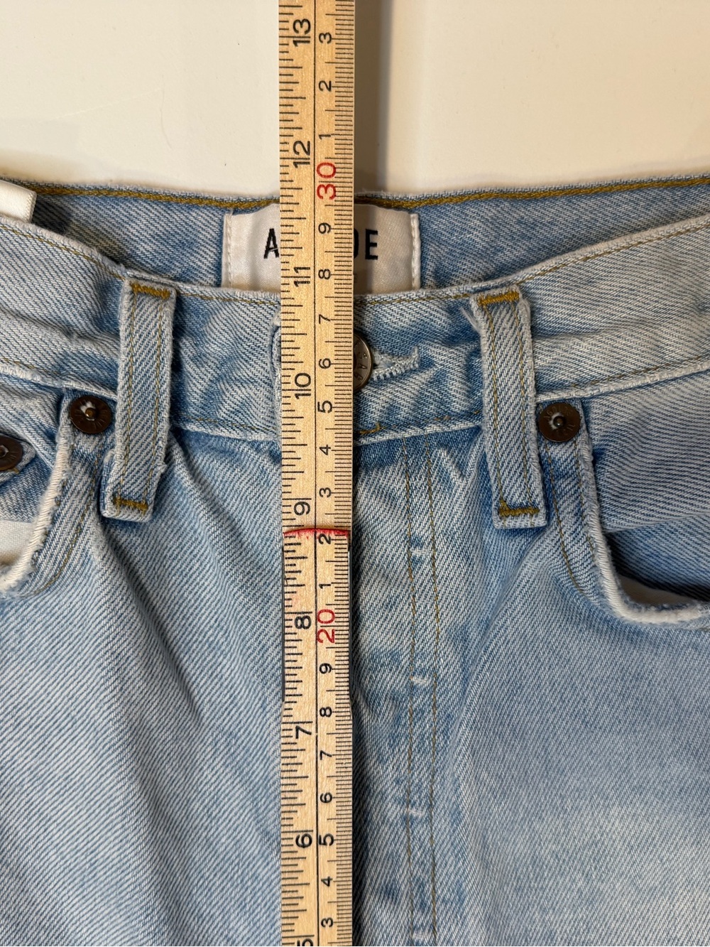 AGOLDE Riley High Rise Straight Crop Distressed Jeans Size 23 - Picture 8 of 8